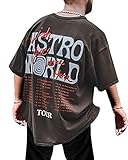 Onsoyours Herren Sommer T-Shirt Rundhals-Ausschnitt Slim Fit T-Shirt mit Druck Hip Hop Streetwear Tops Basic Männer T-Shirt Crew Neck Sweatshirt Kurzarm Lang A Schwarz XXL