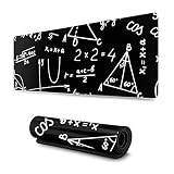 900x400 Gaming Mauspad Schreibtischunterlage Büro Mauspad,XXL Mousepad Anti-Rutsch,Algebra Geometrie Abstrakte Mathematik,Komfortables Mousepad mit Vernähten Kanten für Laptop,Computer und PC
