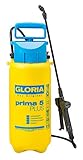 GLORIA Drucksprüher prima 5 PLUS | Gartenspritze | 5 L Füllinhalt | Zur Ausbringung von Essig/Essigessenz gegen Unkraut | 0,4 m Verlängerung