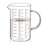 Luvan Glas-Messbecher (1 Liter)für Küche oder Restaurant, hochwertiges Borosilikatmaterial,