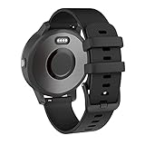 OVERSTEP Vivoactive 3 Uhrenarmband, 22 mm, weiches Silikon, für Garmin Vivoactive 3/Forerunner 645 Music/Samsung Galaxy 42 mm/Galaxy Watch 3 41 mm/Galaxy Watch Active 2 40 mm/44 mm, Schw