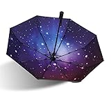 LYMUP Regenschirm, automatischer Regenschirm, Sternenhimmel-Regenschirm, faltbarer Sonnenschirm, Sonnenschutz, Sommer-Outdoor-Regenschirm, Geschenkschirm (Farbe: B)