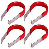 Anladia 4 STK. Universal Demontagezange Abzieher Abziehaken Clips Fuer 17mm 19mm Radschrauben Radmutter Radschraubenkappen Kappe Felgenschloss Rot E