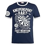 Männer und Herren T-Shirt Kneipensport Dart Größe S - 5XL
