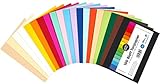 perfect ideaz 100 Blatt buntes DIN-A6 Ton-Papier, Ton-Zeichen-Papiere bunt, Set aus 20 Farben, bunte Blätter in 120g/m², Bastel-Bogen farbig, Zubehör zum Basteln, farbiges Material, DIY-B