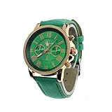 Uhrenarmband Damen Uhren Armbanduhr Analoge Uhr Ziffer Männer Armbanduhr Armband Uhren Überwachung Watch Elegant Exquisit Uhr Rmbanduhr Uhr Leder-Armband Uhren Armbanduhren LMMVP (Green)
