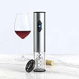 Elektrischer Weinöffner, automatischer elektrischer Weinflaschen-Korkenzieher mit Folienschneider für Weinliebhaber, 4-in-1-Geschenkset, G