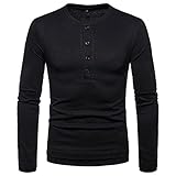 T-Shirt Herren Urban Trend Persönlichkeit Zwei-In-Eins V-Ausschnitt Design Männer Shirt Herbst Winter Slim Fit Stretch Männer Langarm Täglich Komfortabel Herren Base S