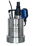 T.I.P. 30440 Drainage & Poolentwässerungspumpe FlatOne 6000 INOX, flachabsaugend bis 1 mm, bis 6.000 l/h Fördermeng