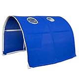 Homestyle4u 1441, Kinder Tunnel Für Hochbett, Blau, Baumwolle, 90 cm B