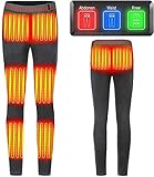 SKYWPOJU Elektrische Beheizte Hosen Heizung Hose USB Smart Thermostat Kohlefaser Heizhose Warme Hosen Damen Thermal Unterhosen Herren Casual Sporthosen (Batterie Nicht enthalten)