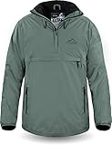 Wasserdichter Windbreaker mit Fleecefutter bis -20°C Winter-Anorak gefüttert für Damen und Herren von S-4XL - 11.000 mm Wassersäule Farbe Stormy Sea Größe XXL/56