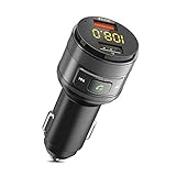 ZeaLife Bluetooth FM Transmitter, Auto Bluetooth Radio Adapter mit 2 USB Anschlüsse und Freisprecheinrichtung Car Kit, QC3.0 Wireless Auto Handy Adapter Musik, Unterstützt 64G USB Stick