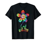 Hippie-Frosch Peace, Love, Hope, Courage, Tie Dye Peace Zeichen T-S
