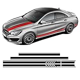 Auto Seitenstreifen Seitenaufkleber Aufkleber Grafiken, Für Mercedes Benz CLA Klasse W117 C117 X117 C118 X118 CLA45 35 AMG Seitenschweller Aufkleber Auto Haube Dach Kofferraum Aufkleb