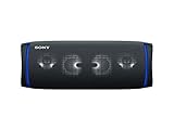 Sony SRS-XB43 tragbarer, kabelloser Bluetooth Lautsprecher (Mehrfarbige Lichtleiste, Lautsprecherbeleuchtung, wasserabweisend, Extra Bass), schw