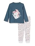 NAME IT Mädchen Nkfnightset Real Teal Unicorn Noos Pyjamaset, 110-116 (2er Pack)