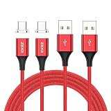 ZIIXII Magnetisches USB Typ C Kabel Nylon [2Stück 1m] Magnet Ladekabel USB Typ C Schnellladekabel für Samsung Galaxy S21/S20/S10/S9/S8/A40/A50/M20, Huawei P30/P20/Mate 20, Xiaomi, Sony, Honor, O