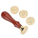 Wachssiegelstempel, Wachssiegelstempel Set Klare Holzmaserung Wachsstempel Einfach zu zerlegen für Einladungen für Geburtstagsgeschenk