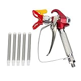 Airless Farbspritzpistole Hochdruck XS-818+ Düse Sitz +5 x Airless-Lackp