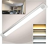 Lintry LED-Lattenlicht, dimmbar, 91 cm, 48 W, Deckenleuchte, 4800 lm, energiesparendes LED-Licht für Garage, Schuppen, Küche, Werkstatt, Wohnzimmer, Büro, S