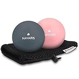 Navaris Massageball 2er Set Faszien Massage - Selbstmassage Faszienball Lacrosse Ball Trigger Point - Fuß Roller Triggerpunkte - 2 Härteg