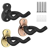 Yumzeco 3 Stück Gitarrenhalter für Die Wand Gitarren Wandhalterung Gitarre Ukulele Ständer Gitarrenhalter Wand Wandhalter für Acoustic Electric Klassische Bassgitarre Violine Ständer Gitarren Zubehö