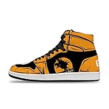 Comic Herren und Damen Schuhe Mode Cool Animation Printing Custom High Top Atmungsaktive Basketballschuhe Animation Lace Up Art Outdoor Laufschuhe, farbig, 42.5 EU