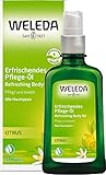 WELEDA Citrus Erfrischendes Pflege-Öl, belebendes und erfrischendes Naturkosmetik Körperöl zur Pflege und zum Schutz vor trockener Haut, Citrus Bodyöl mit frischem Duft (1 x 100 ml)