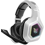 DIZA100 Gaming Headset für PS5, 3.5mm Surround Sound Kabelgebundenes ONIKUMA Gaming Kopfhörer mit RGB-Licht und verstellbarem Mikrofon für PS4 PC Xbox O