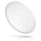 Universal Mikrowellenteller (245 mm) von SOLID Kitchen - Glasteller/Teller für die Mikrowelle mit 3 Fixierern - kompatibel für alle Mikrowellen - Ersatz Drehteller/Glasplatte Zubehö