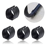 Basetousual 50 Stück Klemmschalengleiter, Kunststoffgleiter Stuhlgleiter für Runde Rohre, Klemmschalengleiter 25mm, Fußöffnungskissen Bodenbeläge verhindern Kratzer und Geräusche Schw