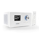 Blaupunkt IRD 300 Wlan Internet Radio, DAB+, Bluetooth, UKW-Empfang, Küchen- oder Büroradio, RadioWecker und Uhrenradio, Farb-Display mit App-Funktion, Miniradio inkl. Fernbedienung IRD 300 WH, weiß