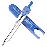 iplusmile EKG Caliper Metall Bremssattel Arzt Messschieber Medizinisches Messgerät mit Lineal Messwerkzeug zur Messung von Elektrokardiographen(Blau)