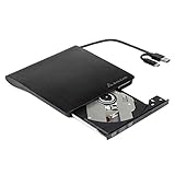 SALCAR Premium Laufwerk extern für DVD/CD - Brennsoftware - Für Apple MacBook , Windows und weitere Notebooks - externer DVD-Brenner - USB 3.0 - Schw