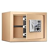 Yuanoo Yuanoo Safe Boxs Safe Box Digital Security Steel Safe Box Code Lock Cabinet Safe Aufbewahrungsbox Zum Schutz Von Geld Bargeld Schmuck Schlüsselbett Für Home Office Hotel 2 Notfalltasten, a/E