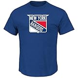 NHL Eishockey T-Shirt New York NY Rangers Vintage Tek Patch Logo von Majestic (L)