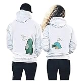 Partner Look Partner Jumper Couples Jumper Couples Hoodie for Couple Mr Mrs Valentine's Day Partner Gifts Lovers Couple Mr Mrs Hoodie DUTYLOVE (XL, Weiß)