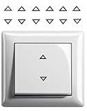 Generisch 6 Stück Schalter Aufkleber rauf runter Symbol Schalteraufkleber (R23/14) (15 x15 mm)