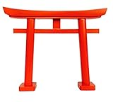 Shinto-Schrein, Kamidana, kleines rotes Torii-Tor mit geraden Beinen, aus Japan, von Kamidana-no-S