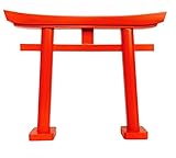 Shinto-Schrein, Kamidana, kleines rotes Torii-Tor mit geraden Beinen, aus Japan, von Kamidana-no-S