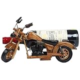 XIAOSAKU Weinregal Motorrad Weinregal Home Küche Bar Zubehör Wein Flaschenhalter Dekor Display Regal Handgemachte Holz Weinregale für Home Kitchen Barschränk