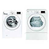 Hoover H-WASH 300 H3W492DE-S Waschmaschine / 9 kg / 1400 U/Min & GHL C10DE-84 Kondenstrockner / 10 kg/AquaVision-Kondenswasserbehälter/Smarte Bedienung mit NFC-Technolog
