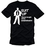 Coole-Fun-T-Shirts Herren How i met Your Mother V5 Suit UP ! T-Shirt schwarz, XXXL