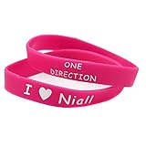 Armband One Direction Silikon-Armband Armband Druck Louis Zayn Niall Harry Liam (Color : Rose Red)