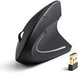 Anker® 2.4G Wireless Vertikale Ergonomische Optische Maus Vertical Ergonomic Optical Mouse Kabellos für Windows und Mac OS, USB, 800/1200/1600 DPI, 5 T