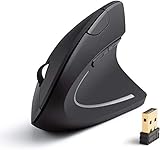 Anker® 2.4G Wireless Vertikale Ergonomische Optische Maus Vertical Ergonomic Optical Mouse Kabellos für Windows und Mac OS, USB, 800/1200/1600 DPI, 5 T