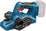 Bosch Professional 18V System Akku Hobel GHO 18V-LI (Leerlaufdrehzahl 14.000 min-1, max. Spandicke 1,6 mm, ohne Akkus und Ladegerät, im Karton)