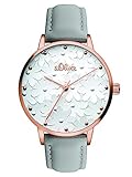 s.Oliver Damen Analog Quarz Uhr mit Leder Armb