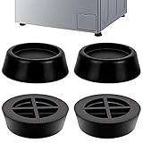 LONXAN 4 Stück Waschmaschine Fußpolster,Universal Antivibrationsmatte Waschmaschine Fußpolster Anti Vibration Dämpfer Pads Gummi Fußpolster Anti-Walk-Fußpolster für Waschmaschinen Trock